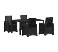 vidaXL Ensemble de Salle à Manger pour Jardin 5 pc Anthracite PP