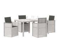 vidaXL Ensemble de Salle à Manger pour Jardin 5 pc Blanc et Anthracite