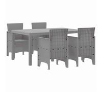 vidaXL Ensemble de Salle à Manger pour Jardin 5 pcs Gris Clair, Ensemble de Jardin, mobilier Moderne de terrasse, Collection al Fresco, Ensemble rectangulaire, Loisirs en extérieur