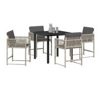 Vidaxl Ensemble De Salle À Manger Pour Jardin 5 Pcs Gris Clair