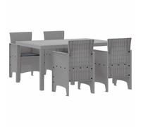vidaXL Ensemble de Salle à Manger pour Jardin 5 pcs Gris Clair, Ensemble de Restauration de Jardin, Mobilier Moderne, Léger et Résistant, Expérience Contemporaine en Plein Air