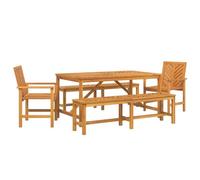 vidaXL Ensemble de jardin 5 pcs brun 150 x 90 x 74 cm Acacia massif