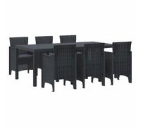 vidaXL Ensemble de Salle à Manger pour Jardin 7 pcs Anthracite, Ensemble Moderne pour Jardin et terrasse, Table rectangulaire extérieure, mobilier Robuste pour Repas en Famille