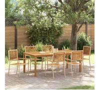 vidaXL Ensemble de salle à manger pour jardin 7 pcs Beige 3365525