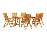 vidaXL Ensemble de Salle à Manger de Jardin 3 pièces en Bois d'acacia Solide, Pliable