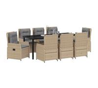 vidaXL Ensemble de Salle à Manger pour Jardin 9 pcs, Jardin et terrasse, Ensemble de Repas extérieur Moderne, mobilier en Poly rotin, détente en Plein air