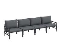 vidaXL Ensemble de canapés de jardin 4 pcs Anthracite Acier