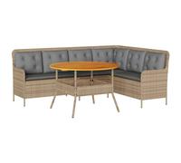 Vidaxl Salon De Jardin Avec Coussins 2 Pcs Beige Résine Tressée