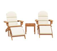 vidaXL Ensemble de Salon de Jardin Adirondack 3 pcs Bois Acacia Solide