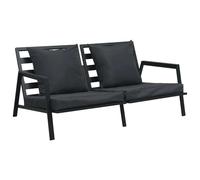 vidaXL Ensemble de salon d'extérieur 4 pièces avec coussins Aluminium Gris foncé