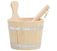 vidaXL Ensemble de Seau et Louche pour Sauna Bol et Pelle de Sauna Accessoire pour Sauna Salle de Sauna Intérieur Bois Massif de Pin