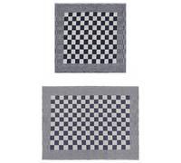 Vidaxl Ensemble De Serviettes 20 Pcs Bleu Et Blanc Coton