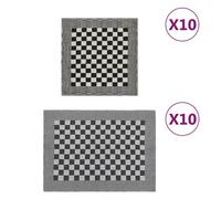 vidaXL Ensemble de Serviettes 20 pcs, Torchons Absorbants de Séchage, Chiffons de Nettoyage, Essuie-mains de Cuisine Salle 136292