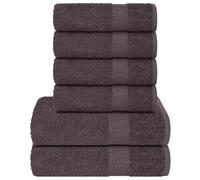 Vidaxl Ensemble De Serviettes 6 Pcs Anthracite 360 G/M² 100% Coton