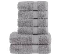 vidaXL Ensemble de serviettes de qualité supérieure SOLUND 6 pcs gris