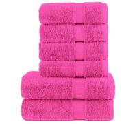 vidaXL Ensemble de serviettes de qualité supérieure SOLUND 6 pcs rose