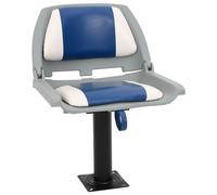 Vidaxl Ensemble De Sièges De Bateau Pliables 2 Pcs Bleu Et Blanc