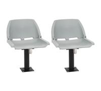 Vidaxl Ensemble De Sièges De Bateau Pliables 4 Pcs Sans Coussin Gris