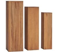 vidaXL Ensemble de supports de plantes 3 pcs Bois de teck solide G