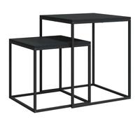 vidaXL Ensemble de Table Basse 2 pcs Ensemble de Tables Gigognes Tables d'Appoint Bouts de Canapé Intérieur Bois d'Ingénierie et Métal