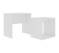 vidaXL Ensemble de Table Basse Blanc 48x30x45 cm Bois d'ingénierie