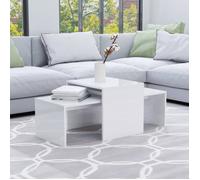 vidaXL Ensemble de table basse Blanc brillant Bois d’ingénierie 802918