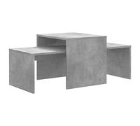 vidaXL Ensemble de Table Basse Gris béton 100x48x40 cm Bois ingénierie