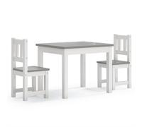 Vidaxl Ensemble De Table Et Chaises Enfants 3 Pcs Blanc Et Gris Mdf Multicolore