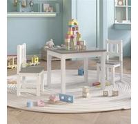 vidaXL Ensemble de Table et Chaises pour Enfants 3 pcs Mobilier Esemble de Meubles Salon Chambre à Coucher Maison Intérieur 10409 Blanc G