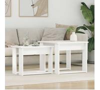 vidaXL Ensemble de tables basses 2 pcs Blanc Bois d'ingénierie 8000124