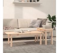 Ensemble de tables basses 2 pcs Bois massif de pin822362