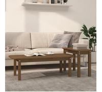 vidaXL Ensemble de tables basses 2 pcs Marron miel Bois massif de pin 822365