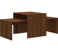 vidaXL Ensemble de tables basses brun imitation chêne 100x48x40 cm bois composite
