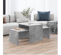 vidaXL Ensemble de tables basses Gris béton 100x48x40 cm Aggloméré