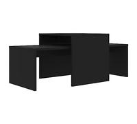vidaXL Ensemble de Tables Basses Table d'Appoint Table Gigogne Canapé Salon Salle de Séjour Maison Intérieur Noir 100x48x40 cm Aggloméré