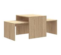 vidaXL Ensemble de Tables Basses Table d'Appoint Table Gigogne Canapé Salon Salle de Séjour Maison Intérieur Chêne Sonoma 100x48x40 cm Aggloméré