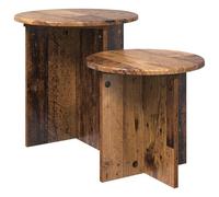 vidaXL Ensemble de tables d'appoint 2 pcs Bois ancien