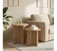 vidaXL Ensemble de tables d'appoint 2 pcs Chêne artisanal 8001018