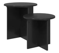 vidaXL Ensemble de tables d'appoint 2 pcs Chêne noir Bois d¿ingénierie