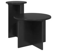 vidaXL Ensemble de tables d'appoint 2 pcs Chêne noir Bois d'ingénierie