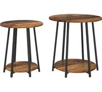 vidaXL Ensemble de tables d'appoint 2 pcs Vieux bois et noir 50 x 50 x 51 cm
