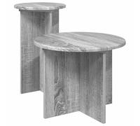 vidaXL Ensemble de tables d'appoint avec stockage 2 pcs Sonoma gris