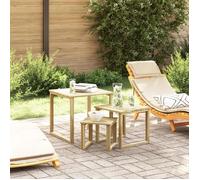 vidaXL Ensemble de tables de transat 3 pièces en bois d'acacia massif 42013040