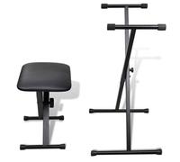 VIDAXL Ensemble de tabouret et support réglable de piano - (101x46x7 cm) BONNE4616