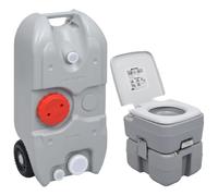 Vidaxl Ensemble De Toilette Et Réservoir D'eau De Camping Portable