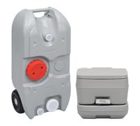 vidaXL Ensemble de toilette et réservoir d'eau de camping portable 3154900