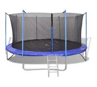 Ensemble de trampoline 5 pièces 4,57 m Noir et bleu G