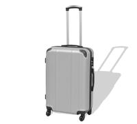 vidaXL Ensemble de trolley à coque dure en quatre parties argenté