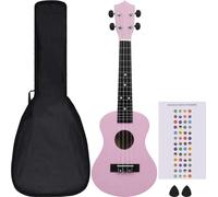vidaXL Ensemble de ukulélés soprano avec sac pour enfants Rose 23