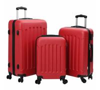 vidaXL Ensemble de Valises 3 pcs Coque Dure Rouge 20” 24” 28” ABS